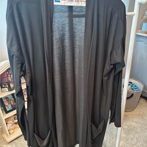 Port Authority Women's Charcoal Open Front Cardigan